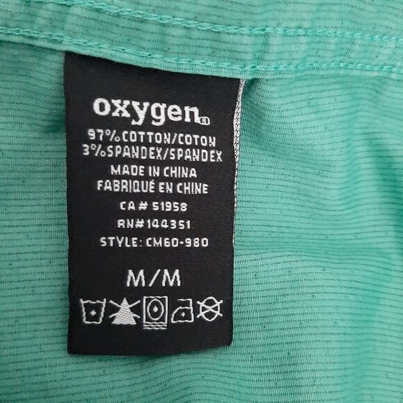 OXYGEN Button Down Casual Shirt Abstract Pattern Green Men's Sz M - Picture 12 of 12